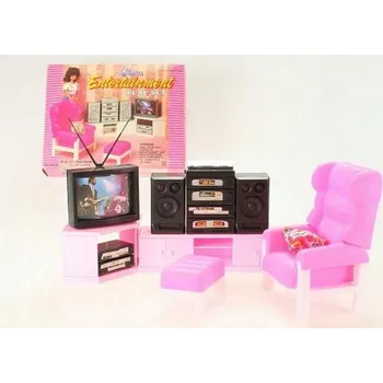 Doplněk pro panenku NÁBYTEK PRO PANENKY Steffi - POKOJ, OBÝVACÍ POKOJ S TV