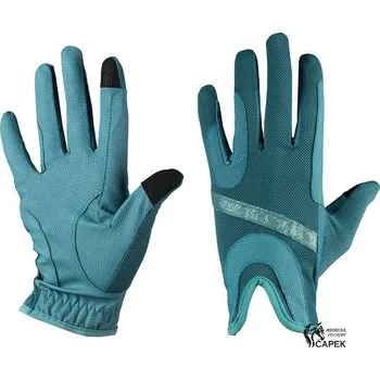 Jezdecké rukavice Rukavice Horka -SUMMER- - Modrozelená - S