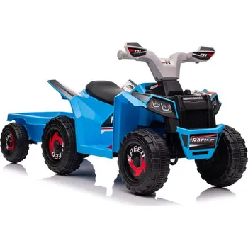 Dětské elektrovozidlo Hütermann Čtyřkolka XMX630T modrá s baterií a přívěsem