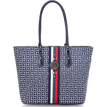 Kabelka Tommy Hilfiger dámská tote, kabelka Jaden modrá logová