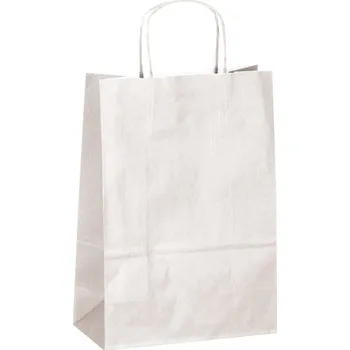 Nákupní taška Taška papírová 240x110x330 mm s krouceným uchem - bílá