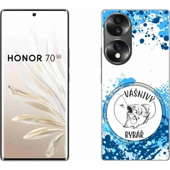 Pouzdro na mobilní telefon Gelový kryt mmCase na Honor 70 - vášnivý rybář bílé pozadí