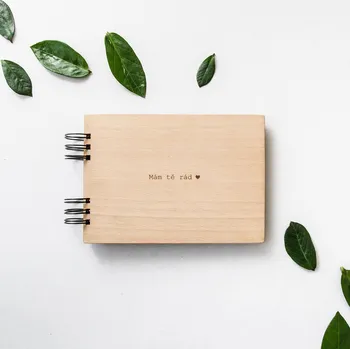 Fotoalbum Dědova dílna Malé fotoalbum Mám tě rád/ráda A5 Počet a barva papírů: Bílé - 30 listů, Nápis: Mám tě rád