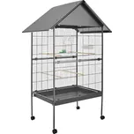 TecTake GmbH 402288 voliéra 168cm vysoká se stříškou - antracit