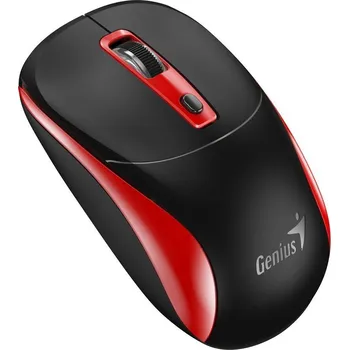 Myš Genius NX-7123 Myš, bezdrátová, optická, 1200DPI, 4 tlačítka, Copilot, 2,4GHz, USB-A, 1× AA baterie, černo-červená