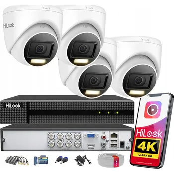 Bezpečnostní kamera Monitorovací sada 8MPx 4K HiLook by Hikvision, 4 AHD kamery s možností rozšíření
