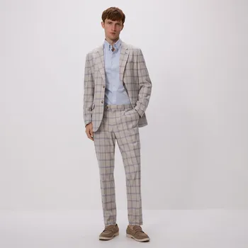 Pánské kalhoty Reserved - Oblekové kalhoty slim fit - béžová - 2606C-80P - 2606C-80P-48