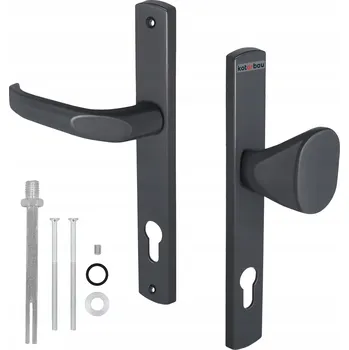 Dveřní kování KLIKA-MADLO DVEŘNÍ DLOUHÝ ŠTÍTEK VLOŽKA HLINÍK 92 DVEŘE BRÁNA VRATA