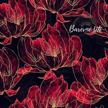 Úplet Velké květy vlčích máků (E) (Top kvalitní úplet Bella digitisk)