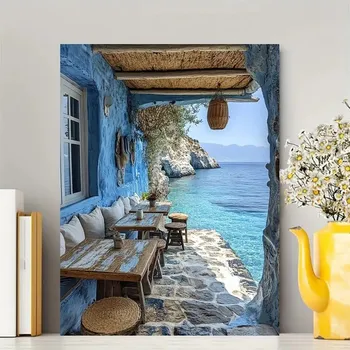 Obraz BAF Plátno na rámu Terasa na pobřeží 30 x 40 cm