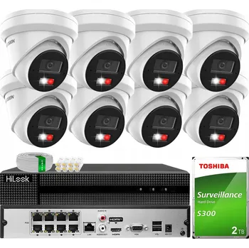 IP kamera Monitorovací sada 6MPx 8 kamer DS-2CD2363G2-LI2U AcuSense Hikvision 2TB