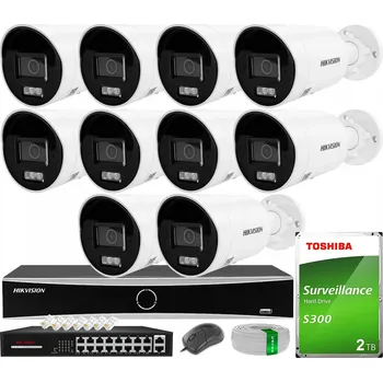 IP kamera Monitorovací systém pro 10 kamer 6MPx s analýzou AcuSense (Hybridní) a 2TB diskem Hikvision