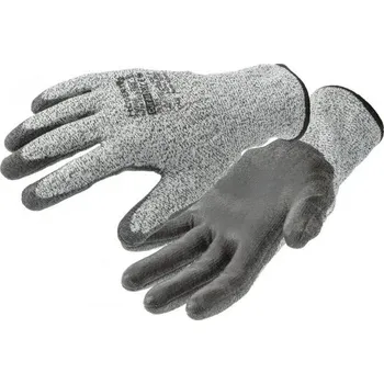 Pracovní rukavice HÖGERT FUHSE protiřezné rukavice pot.polyuret. (šedá/černá) vel.9 /HT5K763-9/