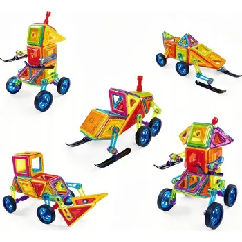 ostatní stavebnice Magnetická stavebnice Stroje 58 ks