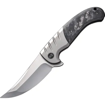 kapesní nůž We Knife Curvaceous šedá titanová rukojeť s vložkou z mramorového uhlíkového vlákna WE20012-1