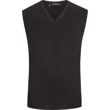 Dámská vesta Velké Velikosti - Maerz - Vesta z merino vlny - 60 - Antracit