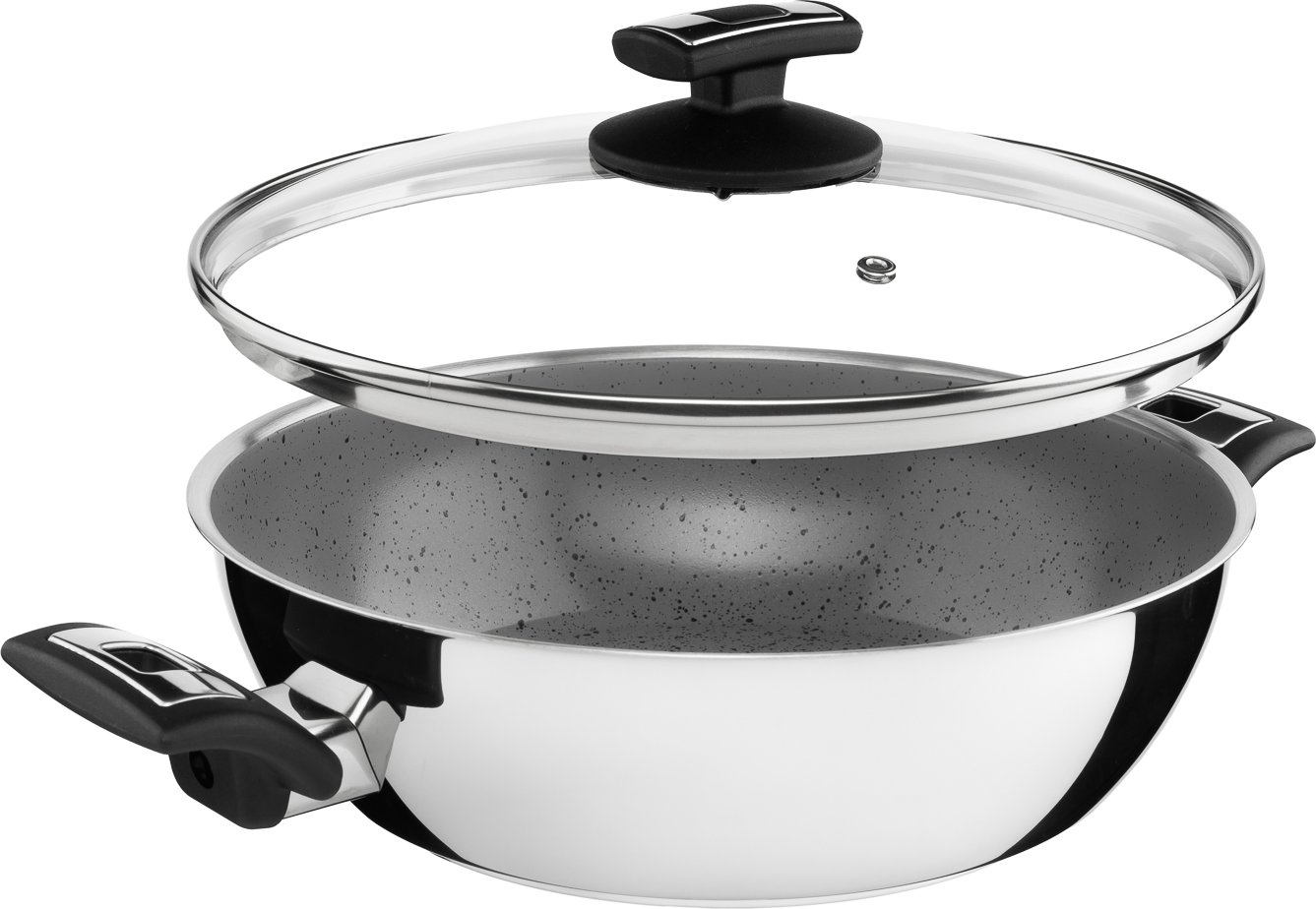 KOLIMAX Pánev CERAMMAX PRO COMFORT, s poklicí, průměr 26 cm, objem 3.4 l, šedý GRANIT