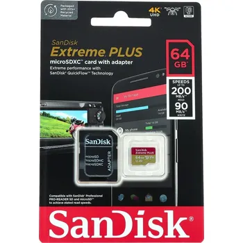 Paměťová karta Paměťová karta Extreme Plus 64GB micro SDXC