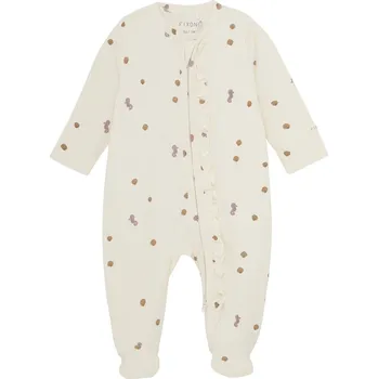 Kojenecký overall OVERAL FIXONI NA ZIP S ŤAPKAMI, S MOŘSKÝMI KONÍKY, EGGNOG Velikost: 80