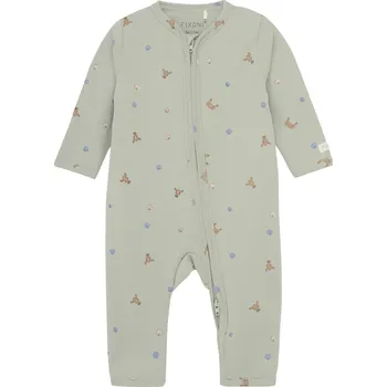 Kojenecký overall OVERAL FIXONI NA ZIP S KORÝŠI, DESERT SAGE Velikost: 80