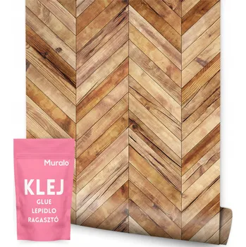 Fototapeta Tapeta do obývacího pokoje imitace dřevěných PRKEN vzor rybí kost, dekorativní