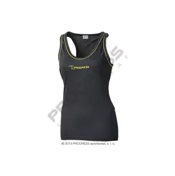 Dámské tričko Progress Spira L černá / žlutá