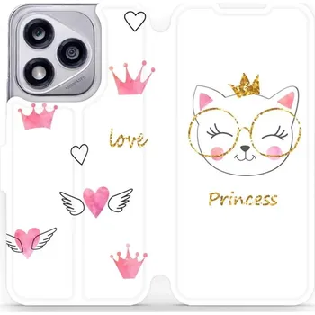 Pouzdro na mobilní telefon Flipové pouzdro Mobiwear - Honor 400 Lite 5G - MH03S Kočička princess (Knížkové flip pouzdro, obal, kryt na mobil Honor 400 Lite 5G - MH03S Kočička princess, materiál Umělá kůže + TPU - ochrana 360°, stojánek, silikonová vanička, magnetické zavírání)