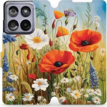 Pouzdro na mobilní telefon Flipové pouzdro Mobiwear - Motorola Edge 60 Fusion - VP43S Letní louka (Knížkové flip pouzdro, obal, kryt na mobil Motorola Edge 60 Fusion - VP43S Letní louka, materiál Umělá kůže + TPU - ochrana 360°, stojánek, silikonová vanička, magnetické zavírání)