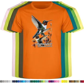 detske-levne-bavlnene-tricko-potisk-kolibrik-rubinohrdly Barva: Orange - oranžová, Dětská bavlněná trička JHK: S