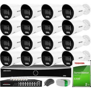 IP kamera Záznamové zařízení pro 16 kamer 6MPx s analýzou AcuSense (Hybrid) a 2TB diskem Hikvision