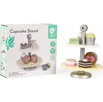Dřevěná hračka CLASSICWORLD Dřevěný Stojan na Cupcaky a Dorty