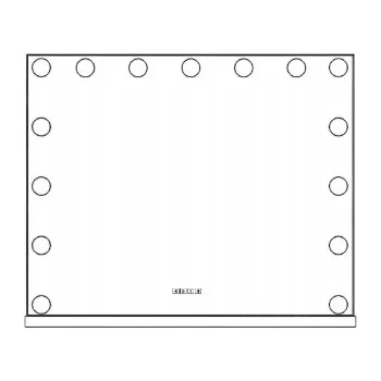 Zrcadlo Bluetooth LED make-up zrcátko 80x60cm bílé s USB portem