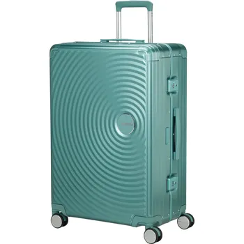 American Tourister Soundbox Alu spinner 78 cestovní kufr, Barva Dusty Turquoise A644
