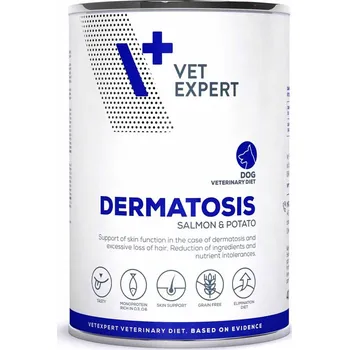 Krmivo pro psa VetExpert VD Dermatosis Dog Salmon & Potato 12x 400 g, konzerva