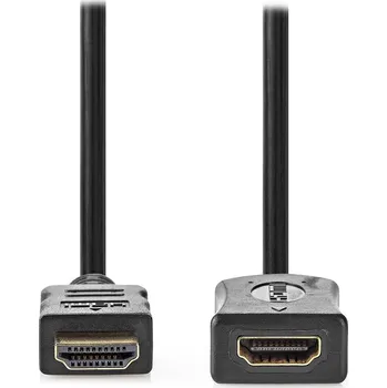 Video kabel Nedis HDMI (M) na HDMI (F) s Ethernetem 5m Kabel, prodlužovací, HDMI (M) na HDMI (F), High Speed, s ethernetem, 4K, 3D, eARC, černý, 5m, bulk CVGL34096BK50