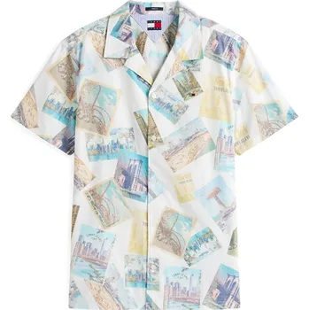 Pánská košile Košile Tommy Jeans Ecru Postcard 1118131 XL