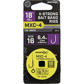 Hotový návazec Matrix MXC-4 X-Strong Bait Band Rig z fluorocarbonu, nosnost 2,9 kg, délka 45 cm