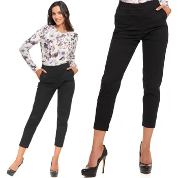 Dámské kalhoty Dámské Chinos kalhoty bavlněné s gumou v pase Elegantní MORAJ 38