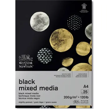 Winsor & Newton Blok Mixed Media Black Winsor & Newton, 200 g/m2 - A4