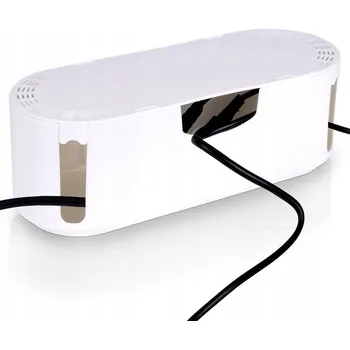 Úložný box Organizér NA KABELY krabička úložný box kontejner lišta prodlužovací kabel kancelářský