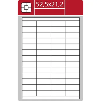 Samolepící etiketa SK Label Etiketa snímatelná 52,5 x 21,2 mm A4 - bílá / 100 archů