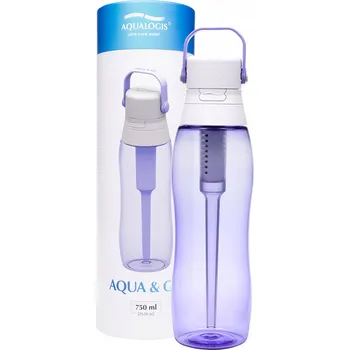 Láhev Filtrační láhev Aqualogis Aqua&Go 0,75 l fialová