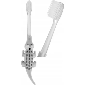 Péče o chrup Kartáček Akuku pro děti pro výuku Soft Grey Crocodile 12+