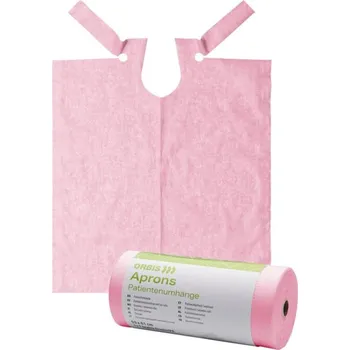 Orbis Dental ORBIS Roušky pro pacienty v roli vázací, papír/fólie, růžová, 61 × 53 cm, 80 útržků