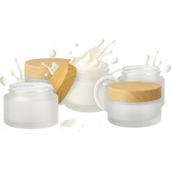 Sklenice 5x Nádoba Skleněná Zavařovací Sklenice MATNÁ MRAZIVÁ 30 g na Krém Balzám Kosmetiku Mast