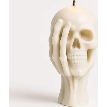 Svíčka Vonná svíčka Kostlivcova ruka | 80 g | Svíčkománie3D | Barva: Bílá