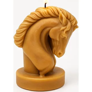 Svíčka Vonná svíčka Kůň | 200 g | Svíčkománie3D | Barva: Hnědá