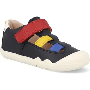Dívčí sandály Barefoot dětské sandály Geox - B Steppieup tmavě modré/ barevné Velikost: 21
