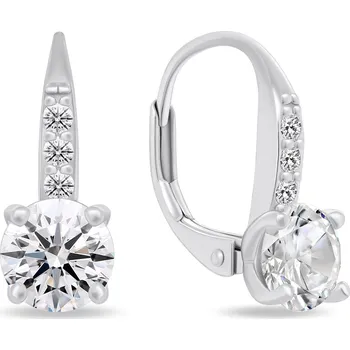 Náušnice Brilio Silver Blyštivé stříbrné náušnice se zirkony EA916W + 2 měsíce na vrácení zboží