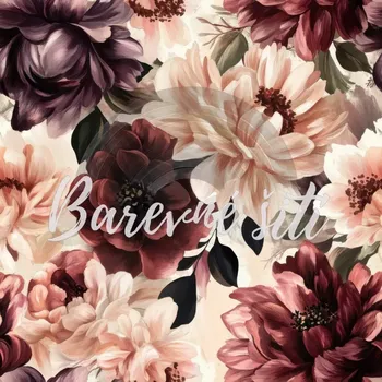 Úplet, Krémové a bordó pivoňky (E) (Top kvalitní úplet Bella digitisk)